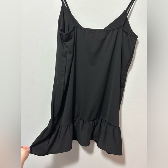 Boohoo night black ruffle hem mini dress - Picture 9 of 13